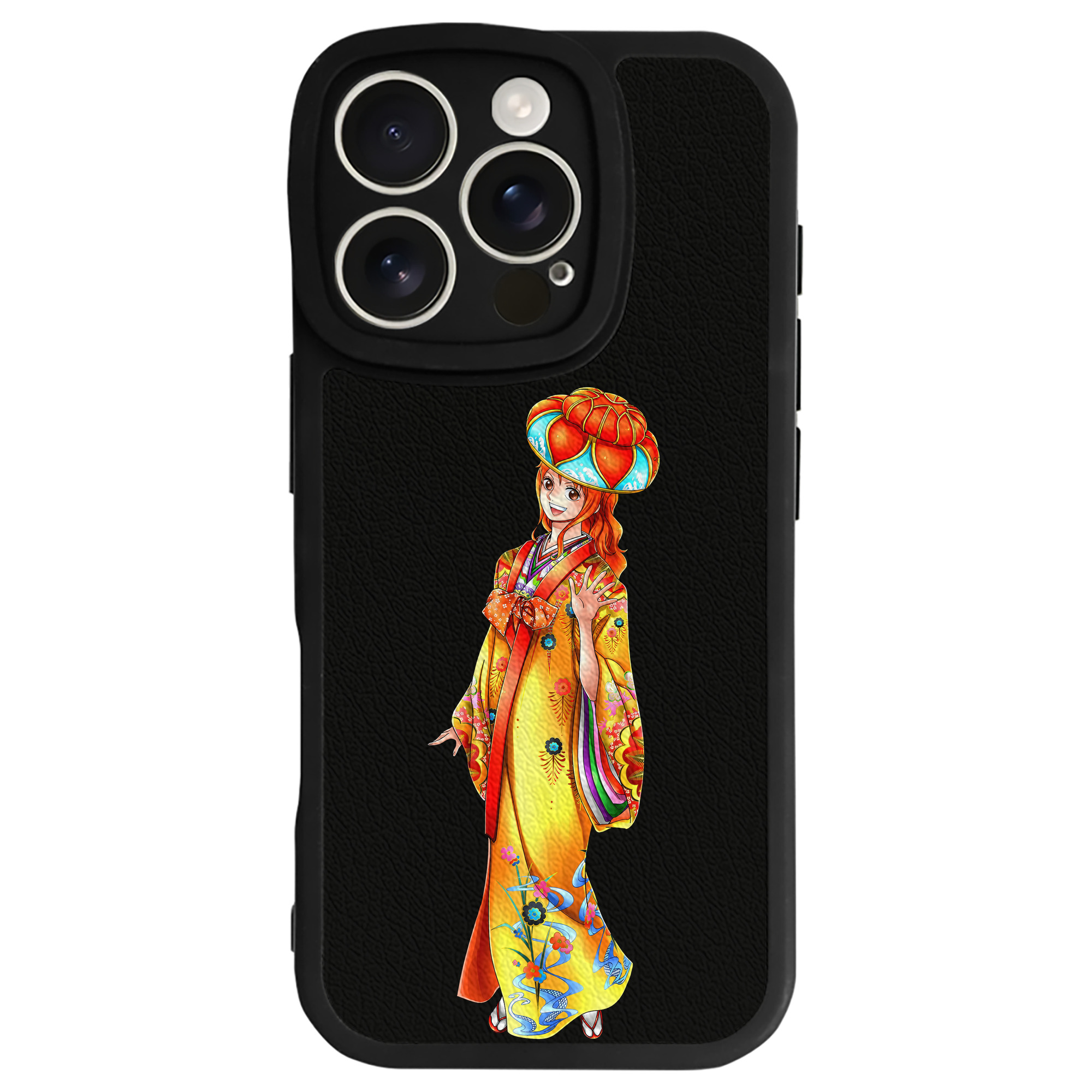 （画像用） ワンピース ナミ ONE PIECE Nami 【iPhone 16シリーズ対応】シリコンスマホケース（レザー調） 材質：シリコン